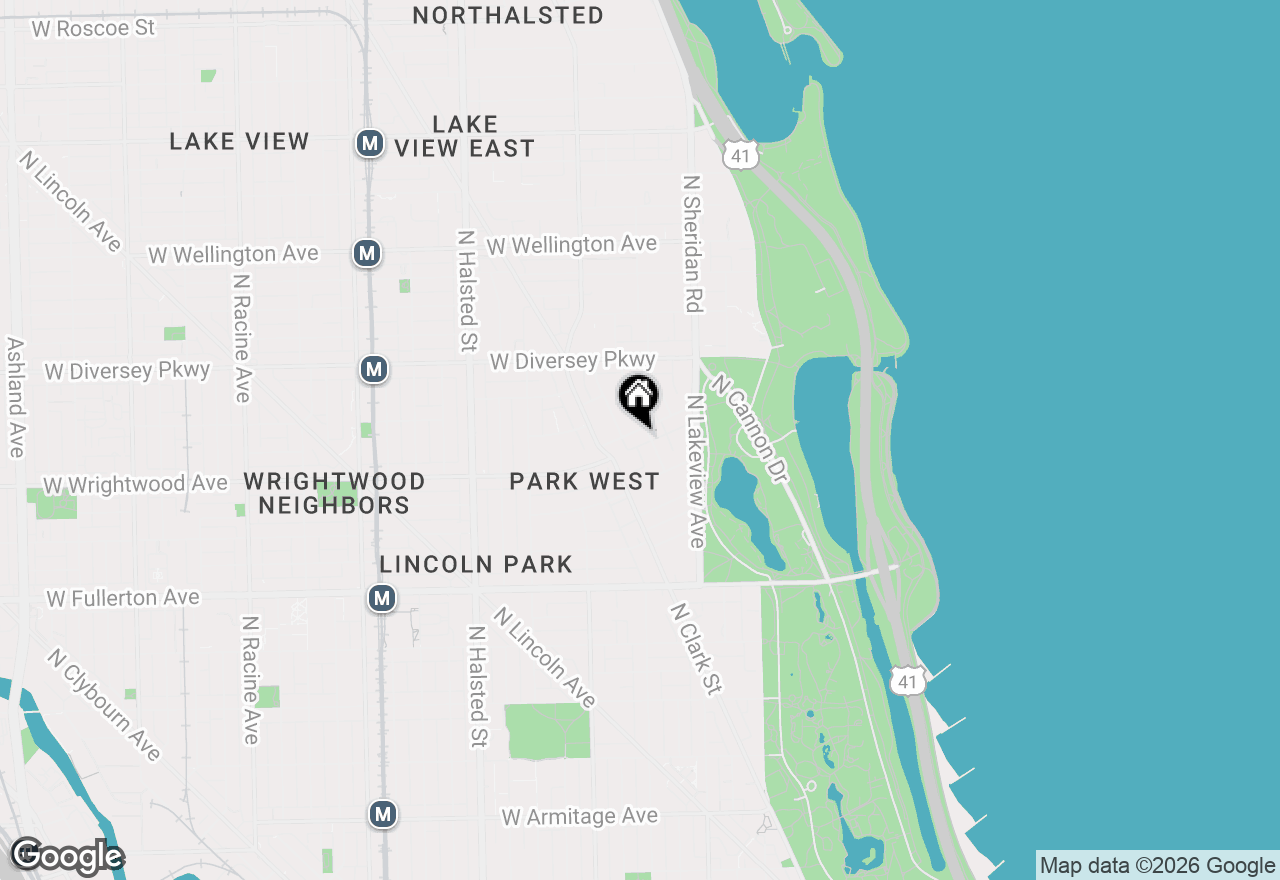 Map of 509 W Wrightwood Avenue #4, Chicago, IL 60614