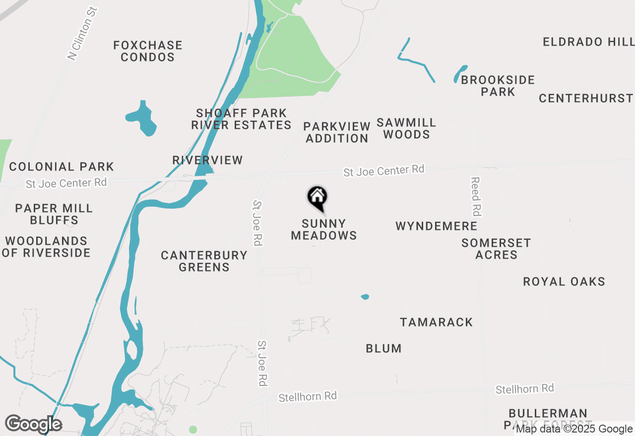 Map of 5579 Meadowbrook Drive, Fort Wayne, IN 46835