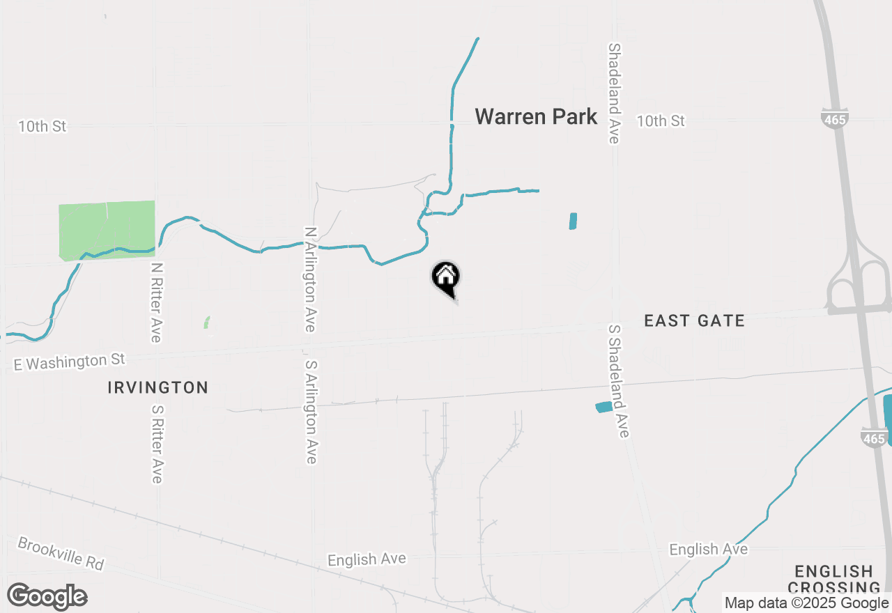 Map of 49 N Kenyon Street, Indianapolis, IN 46219