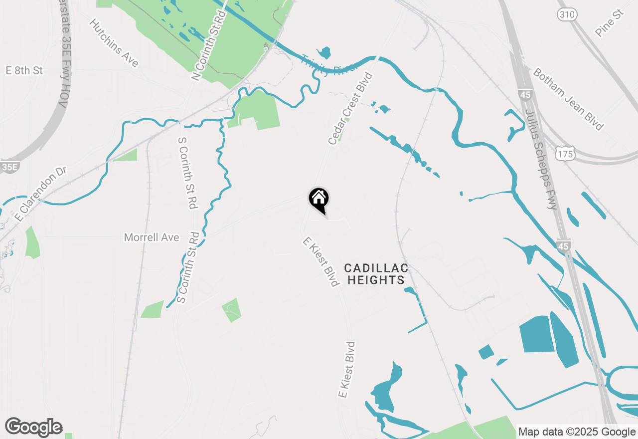 Map of 3117 Cedar Crest Boulevard, Dallas, TX 75203