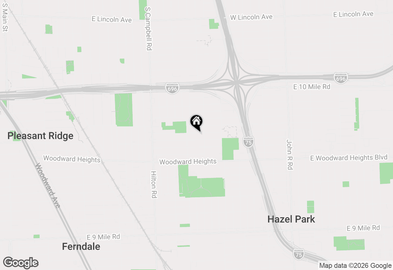 Map of 2116 Garfield Street, Ferndale, MI 48220