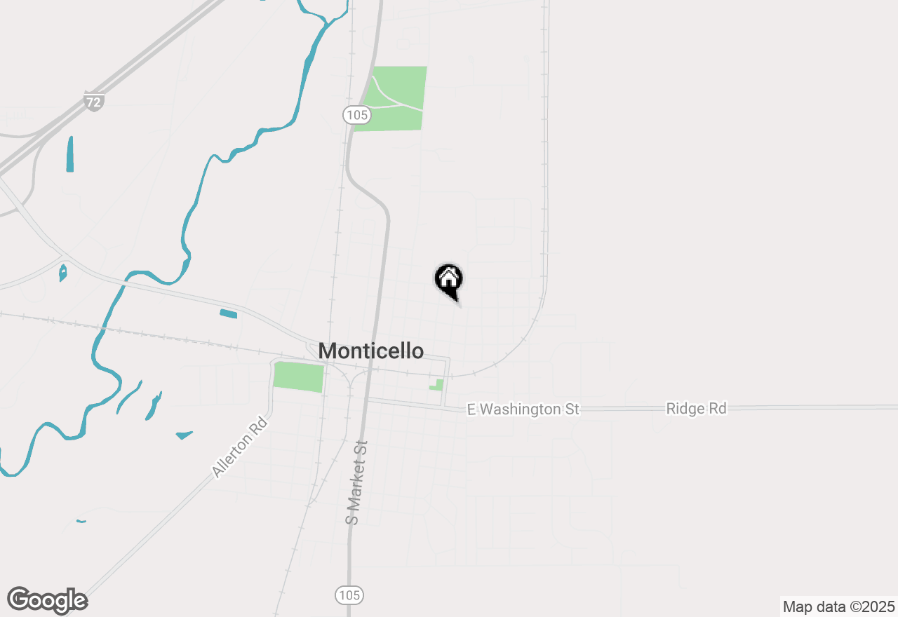 Map of 319 E Grant Street, Monticello, IL 61856