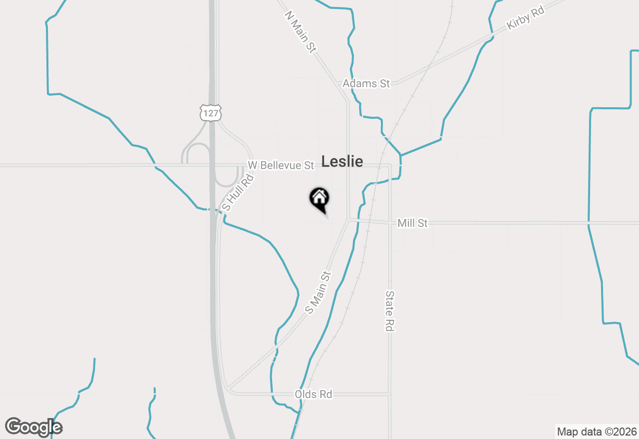Map of 212 Washington Street, Leslie, MI 49251