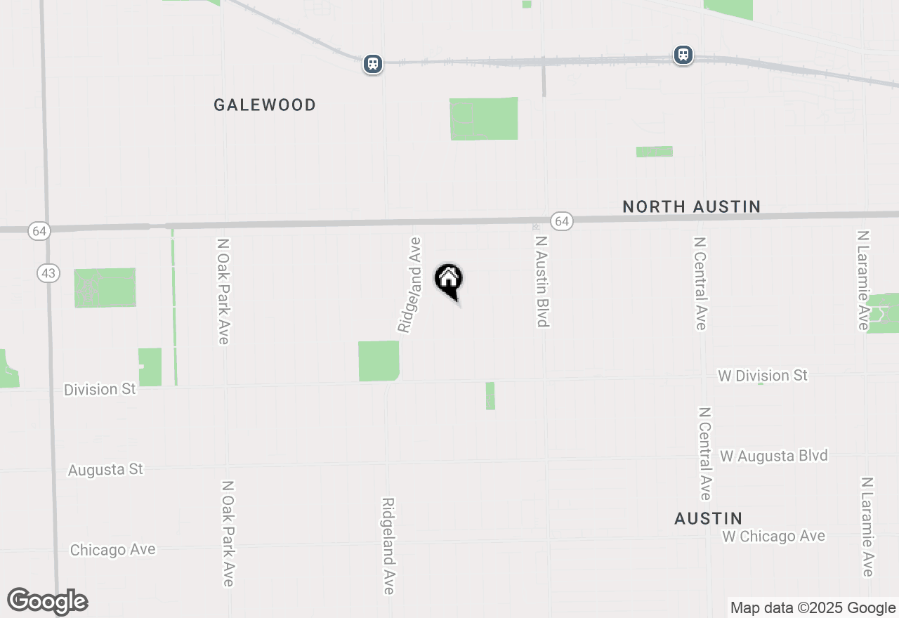 Map of 1038 Mapleton Avenue, Oak Park, IL 60302