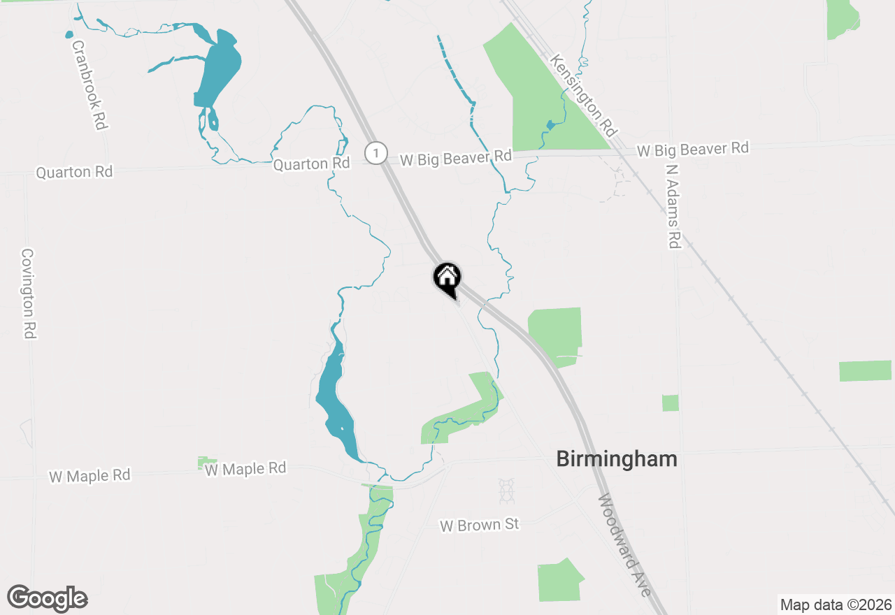 Map of 450 Oak Avenue #203, Birmingham, MI 48009