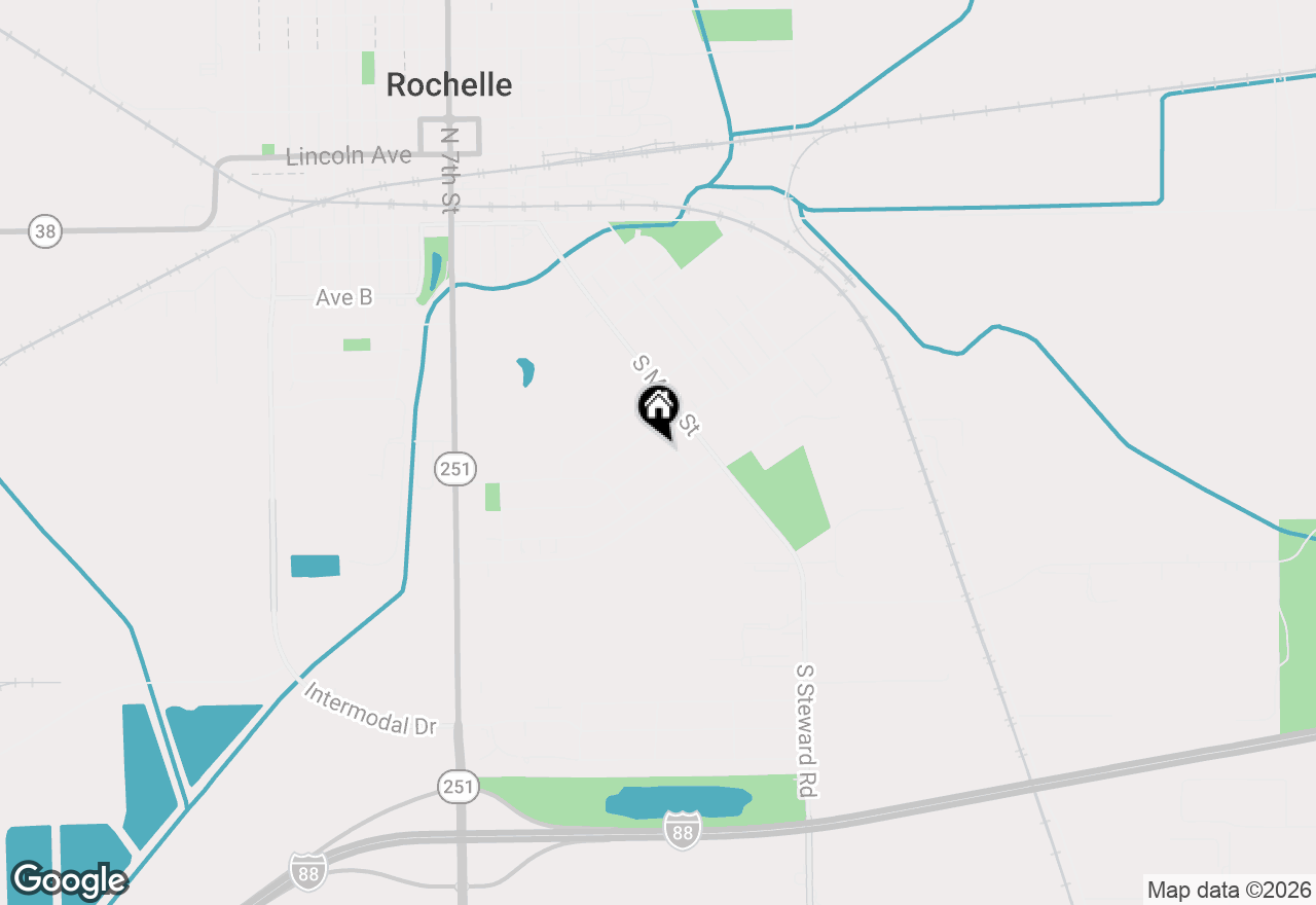 Map of 215 Phyllis Avenue, Rochelle, IL 61068