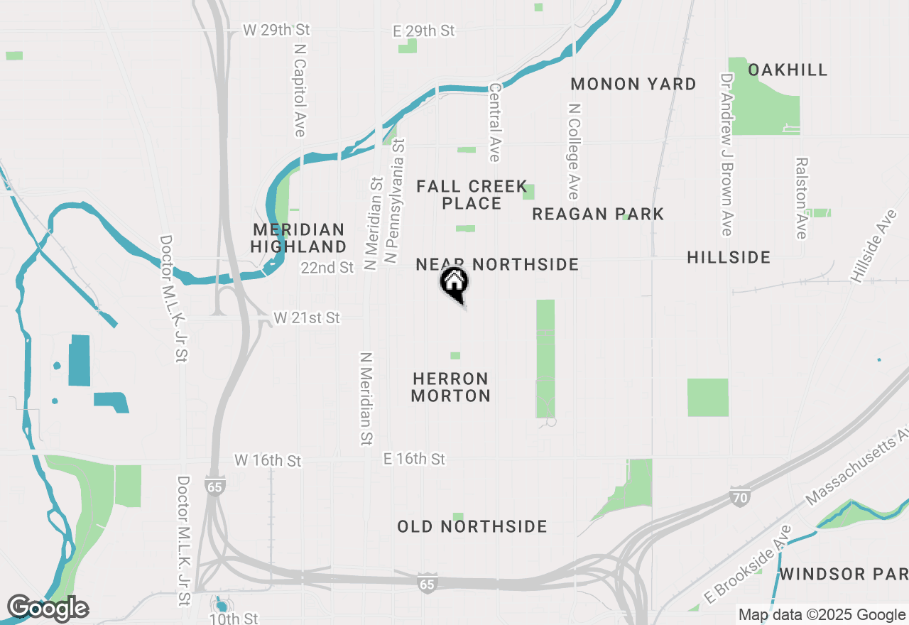 Map of 2049 N Alabama Street Rear, Indianapolis, IN 46202