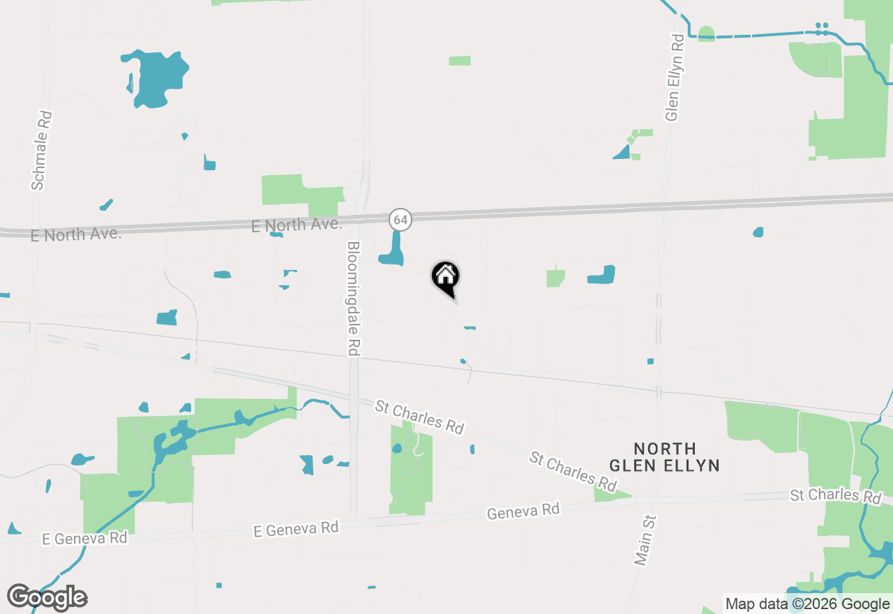 Map of 1101 Cedar St #1B, Glendale Heights, IL 60139