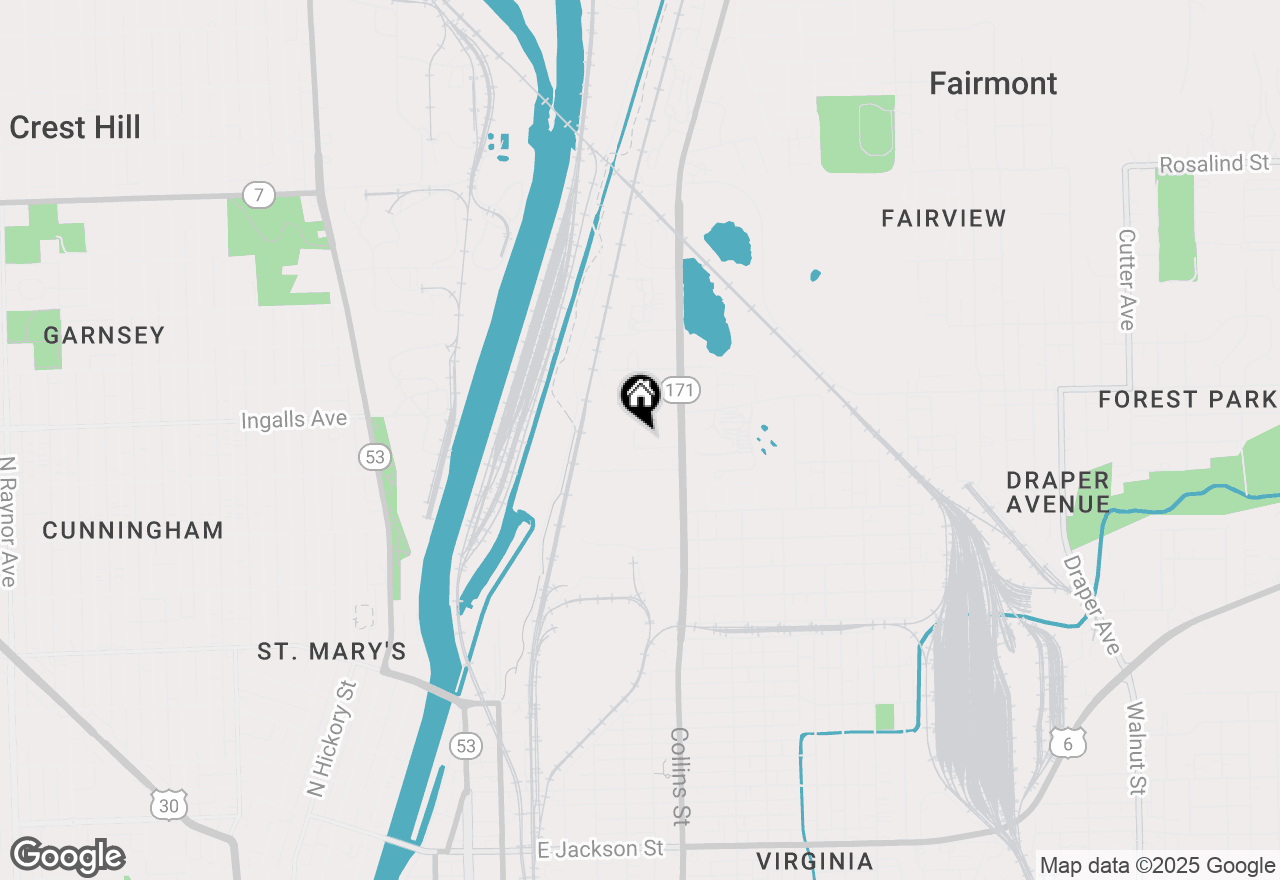 Map of 355 Gross Street, Joliet, IL 60432