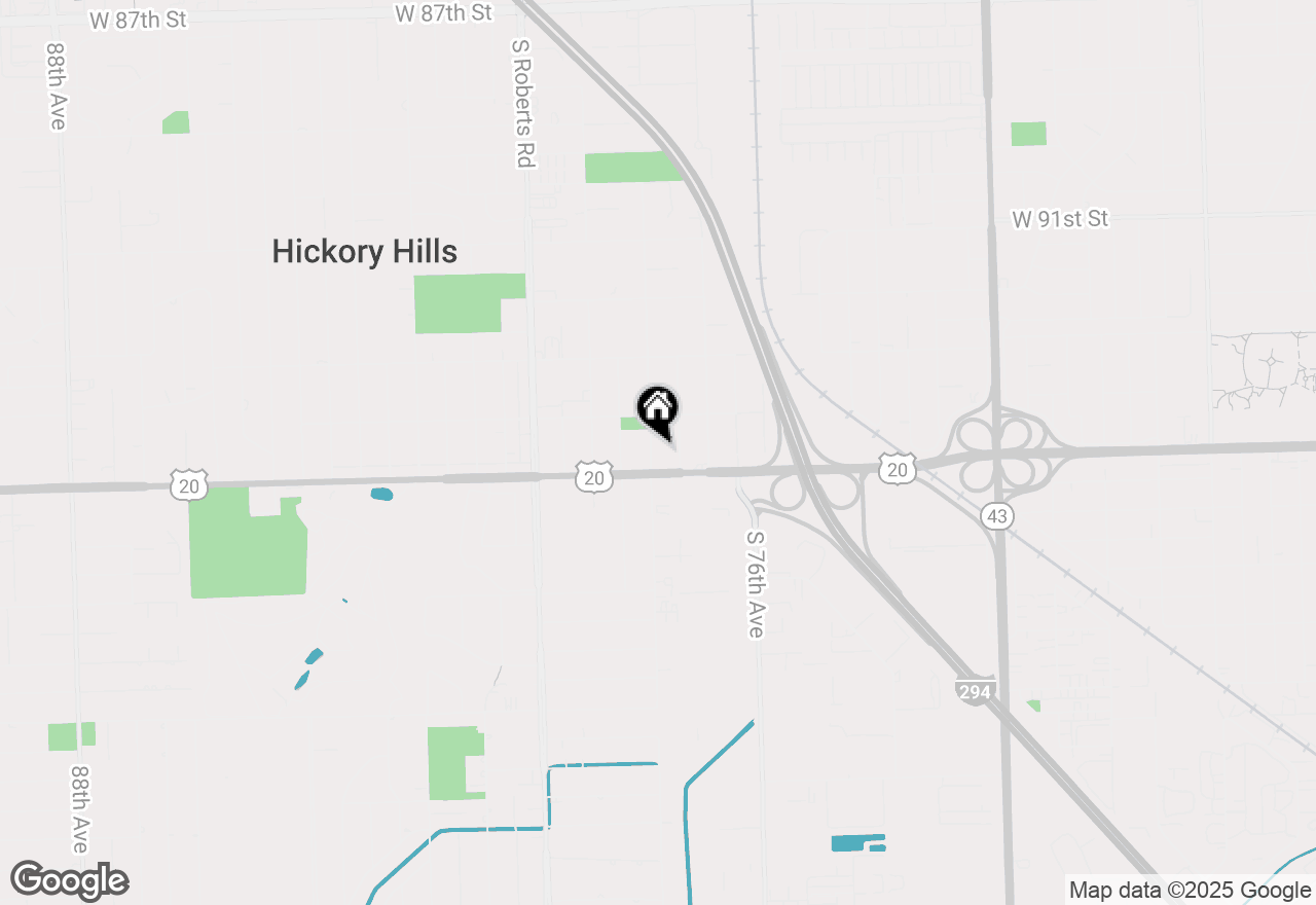 Map of 9435 S 78th Avenue, Hickory Hills, IL 60457