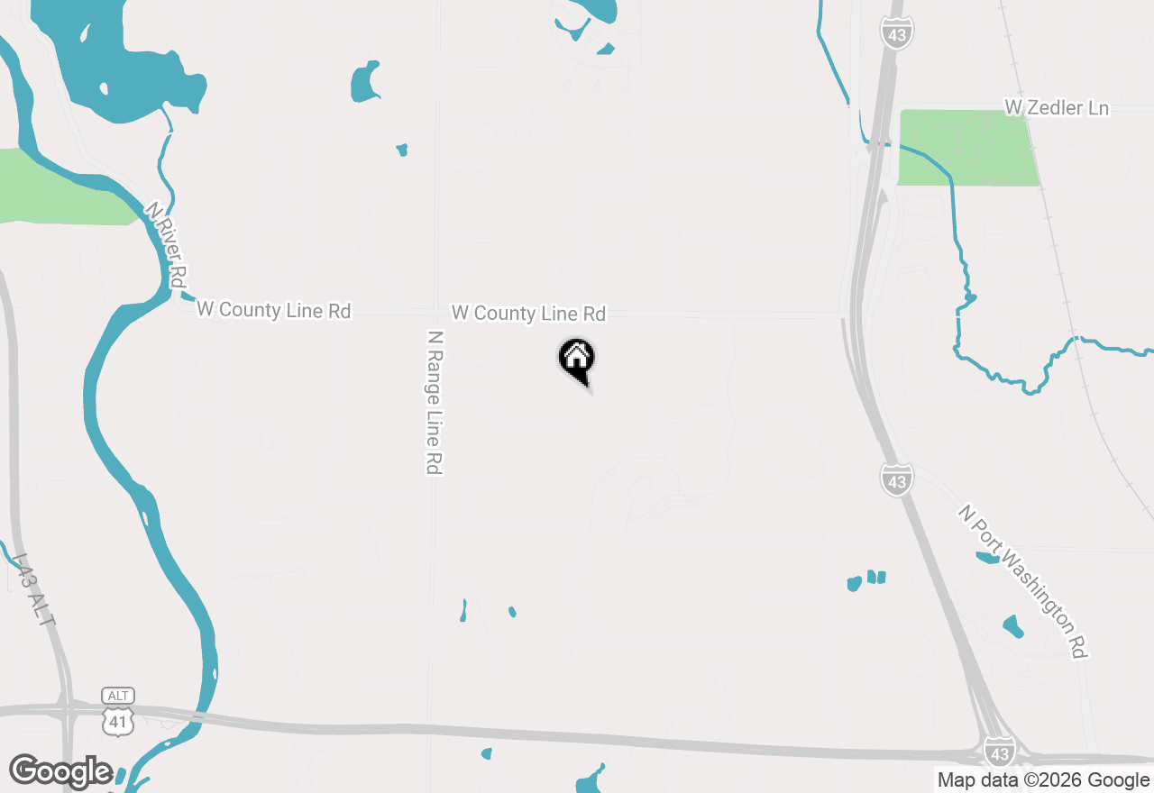 Map of 2210 W Cedar Ln, River Hills, WI 53217