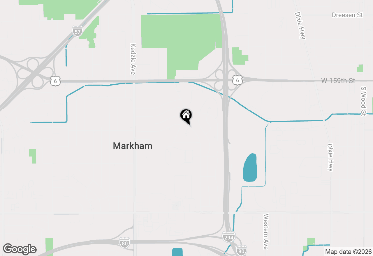 Map of 16158 Sussex Court, Markham, IL 60428
