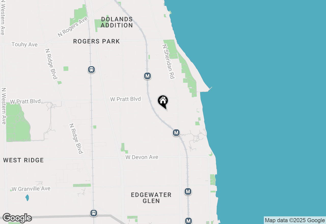 Map of 6711 N Lakewood Avenue #2N, Chicago, IL 60626