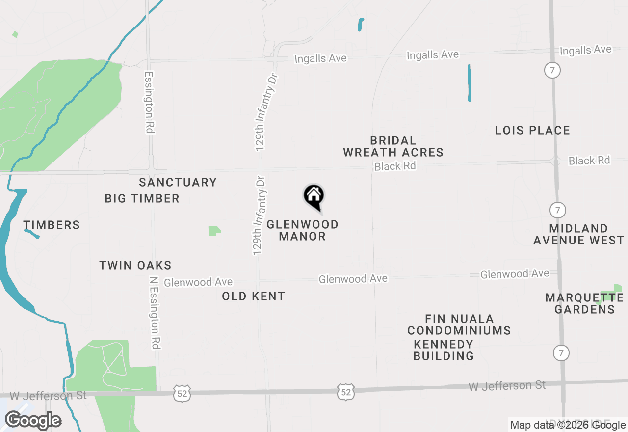 Map of 614 N Homestead Place, Joliet, IL 60435