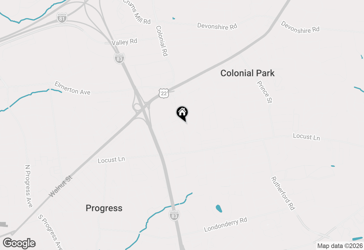 Map of 120 Maple Road, Harrisburg, PA 17109