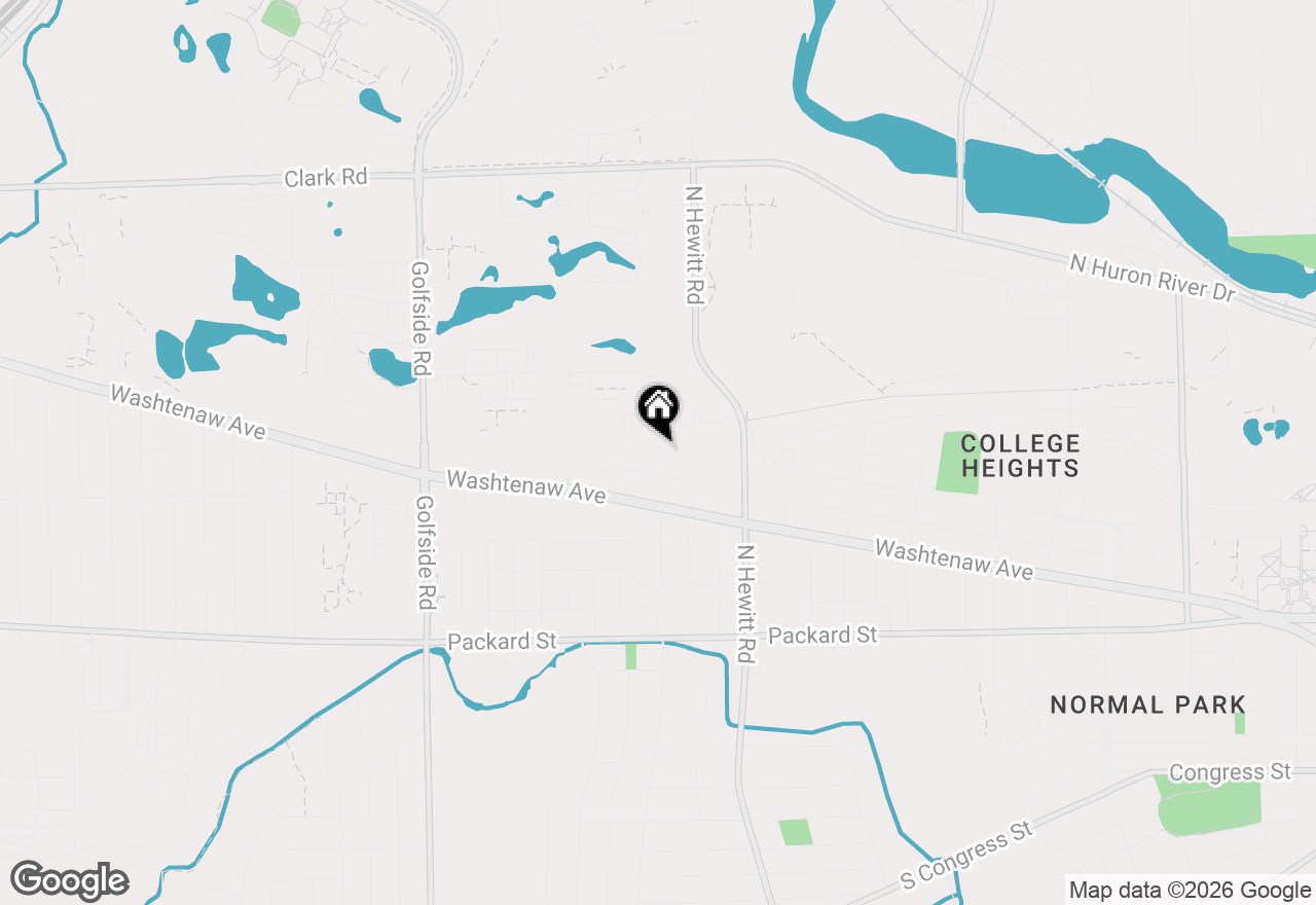Map of 2516 Collegewood Street, Ypsilanti, MI 48197