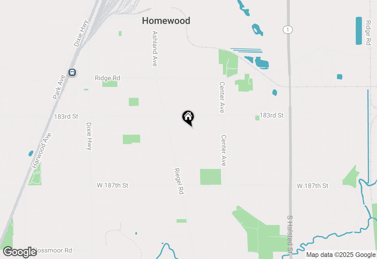 Map of 1406 Birch Road, Homewood, IL 60430