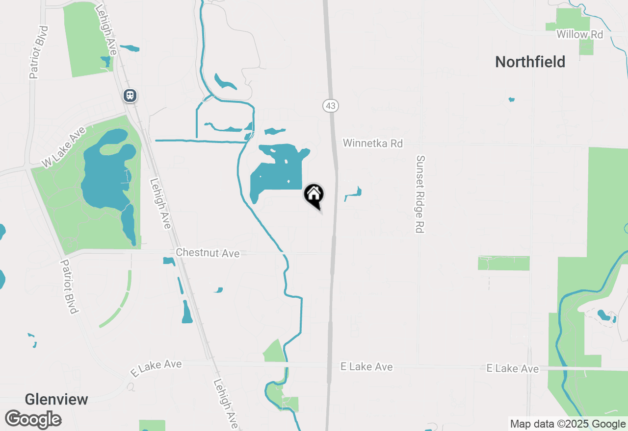 Map of 1740 Melise Drive, Glenview, IL 60025