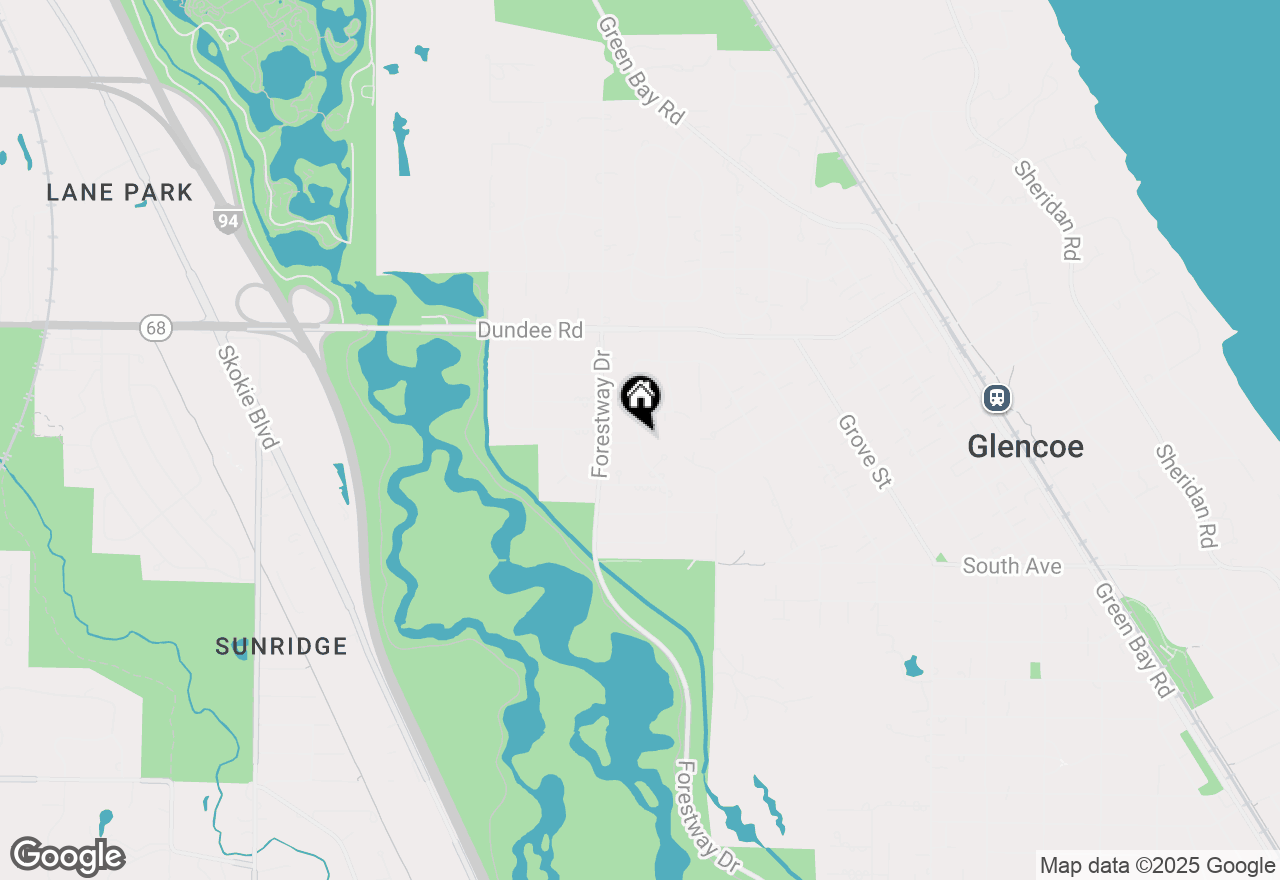 Map of 895 Oak Drive, Glencoe, IL 60022