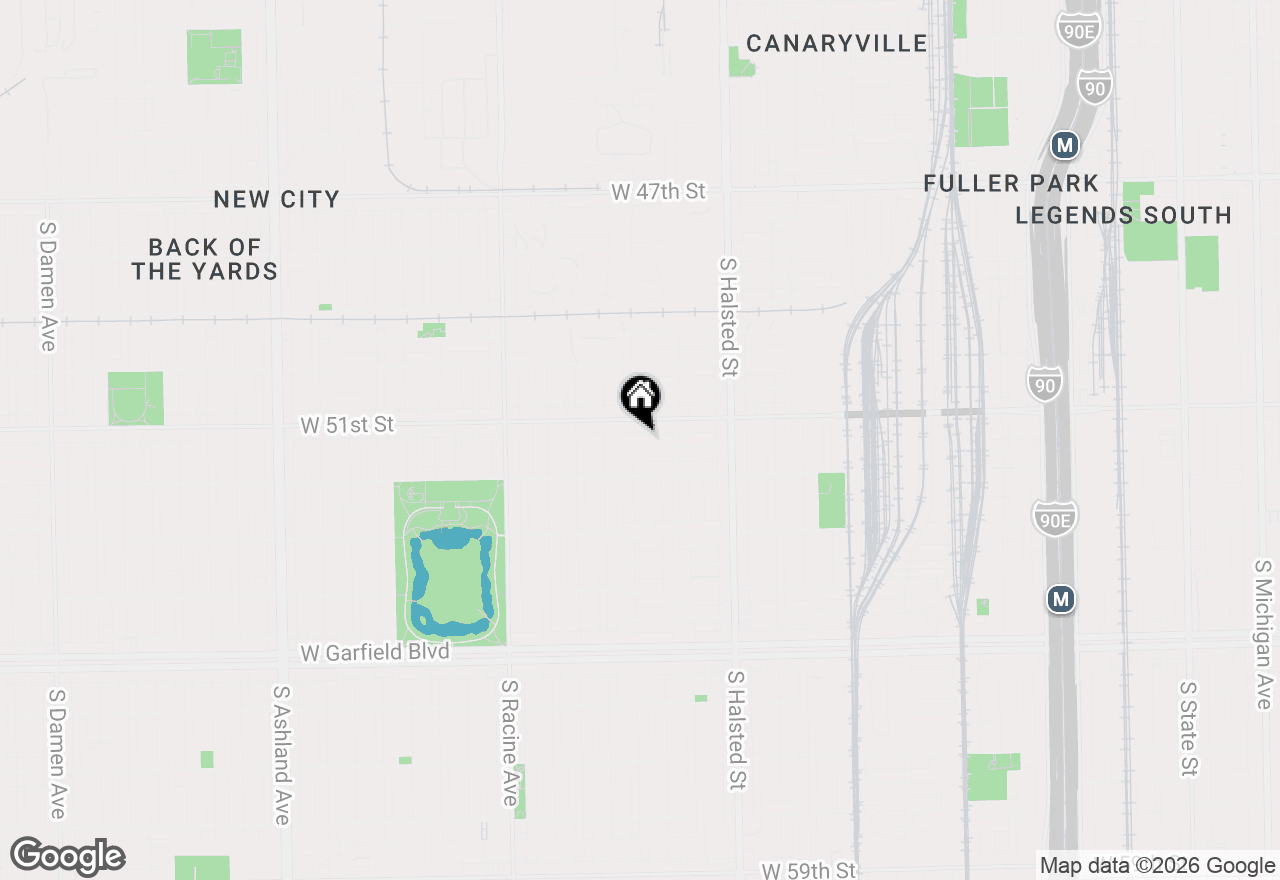 Map of 936 W 51st Place, Chicago, IL 60609