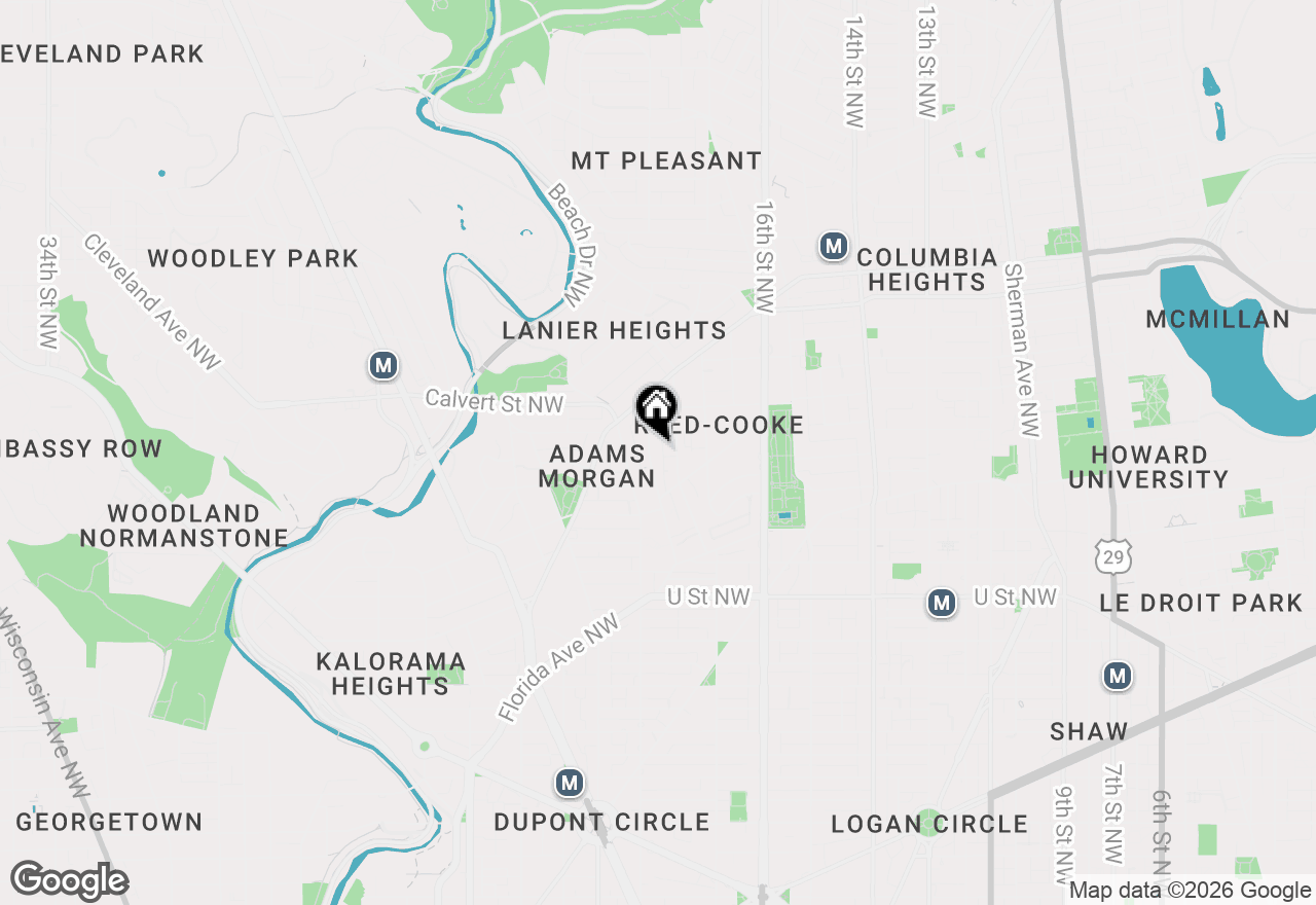 Map of 2351 Champlain Street Nw #P4, Washington, DC 20009