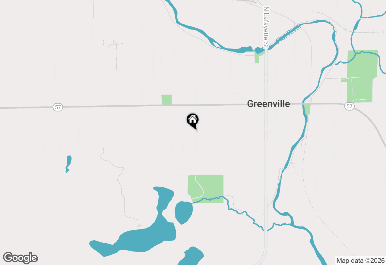 Map of 611 S Baldwin Street, Greenville, MI 48838