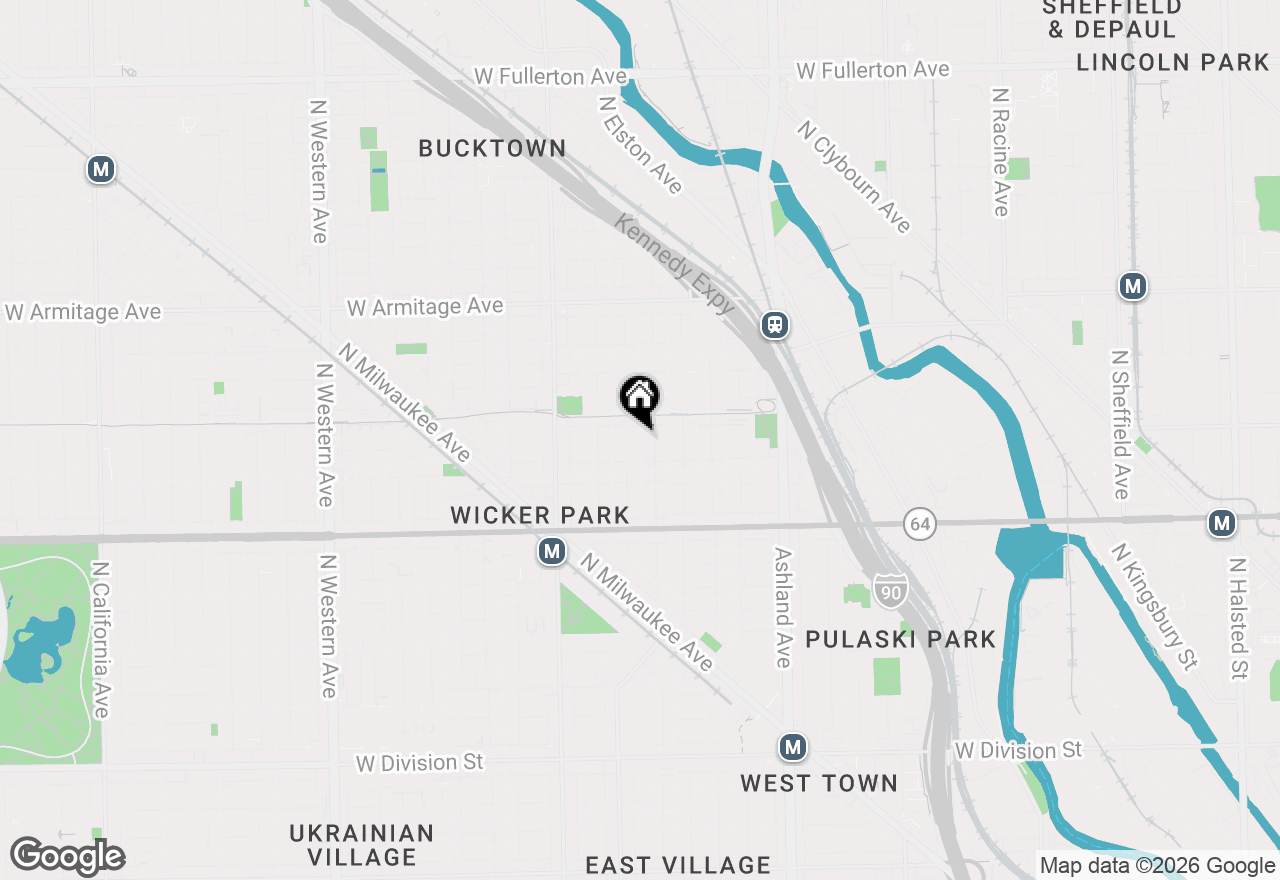 Map of 1735 N Honore Avenue, Chicago, IL 60622