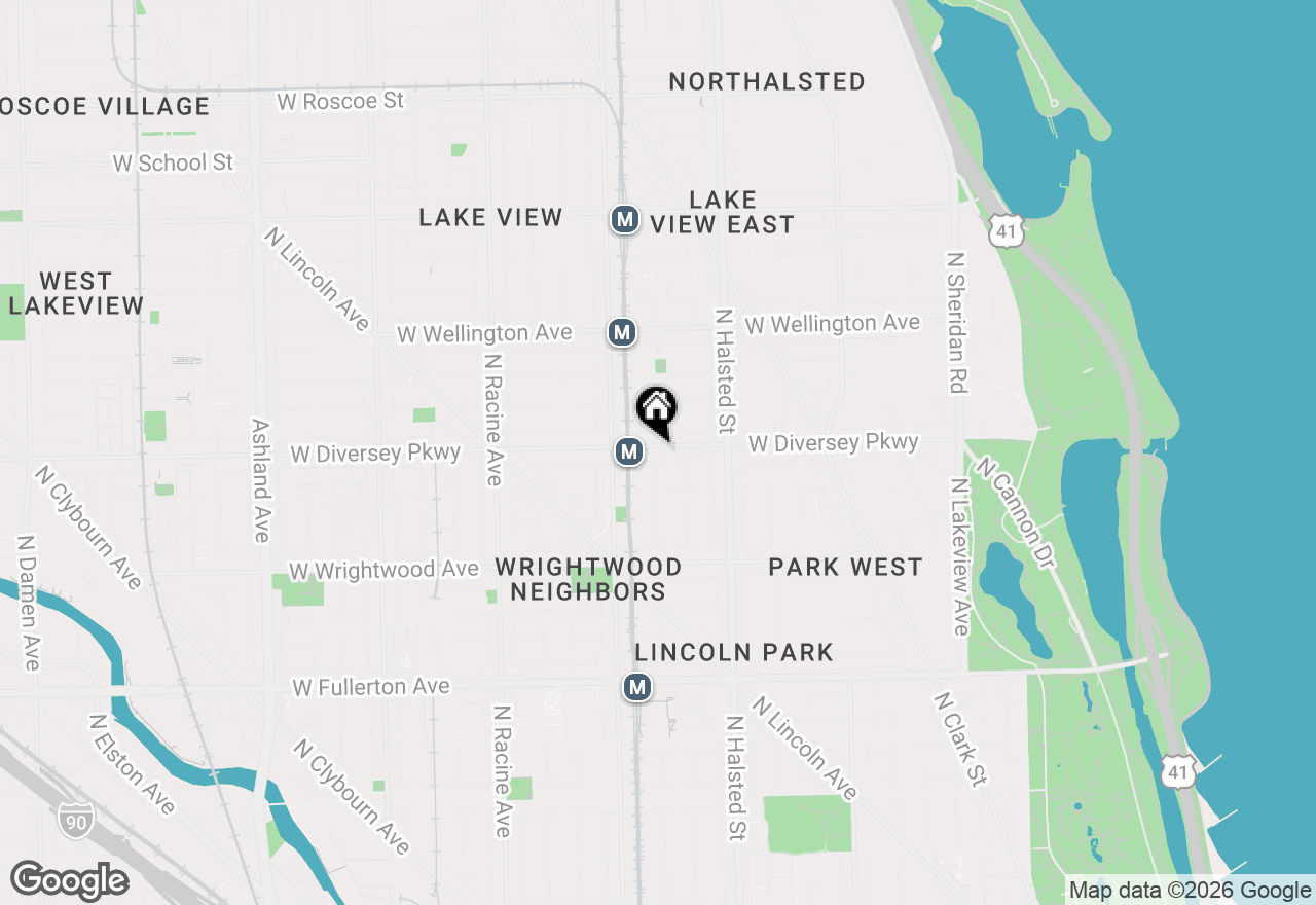 Map of 911 W Diversey Parkway, Chicago, IL 60614