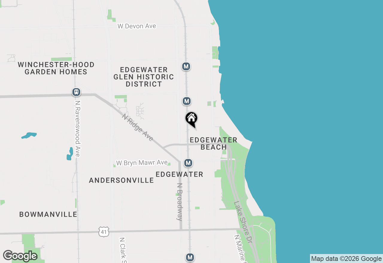 Map of 5748 N Winthrop Avenue #302, Chicago, IL 60660