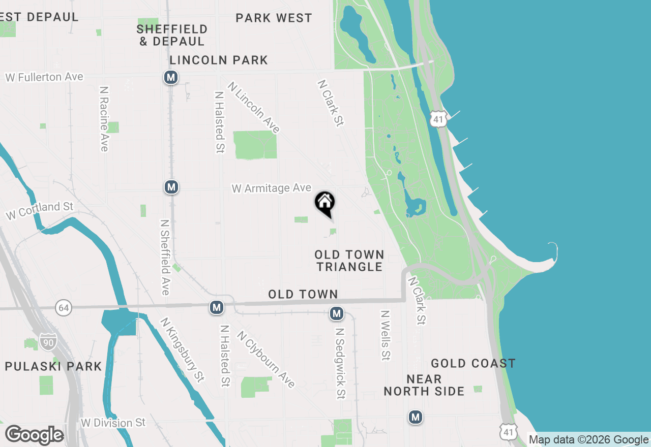 Map of 1843 N Hudson Avenue #A, Chicago, IL 60614