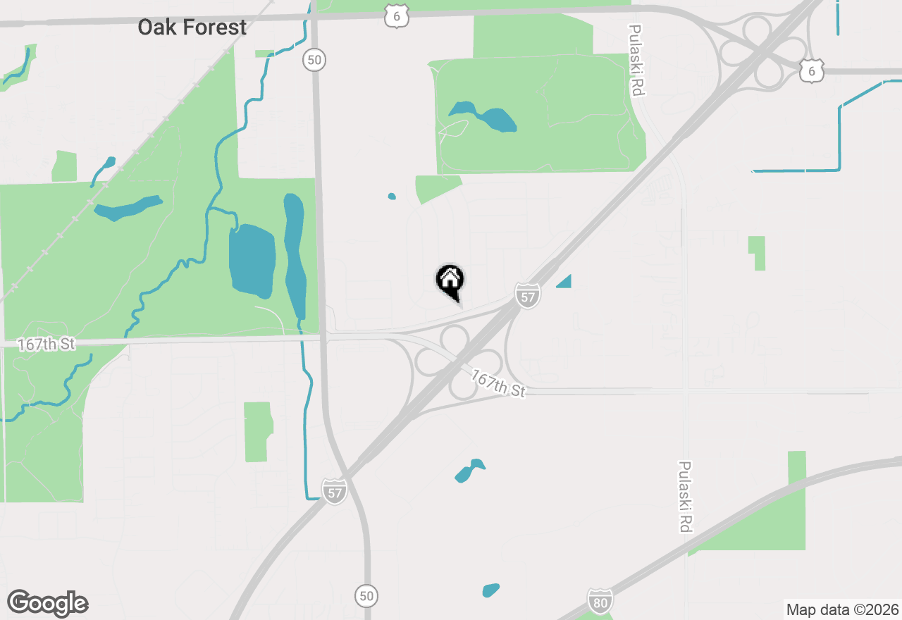 Map of (Address confidential), Oak Forest, Illinois 60452