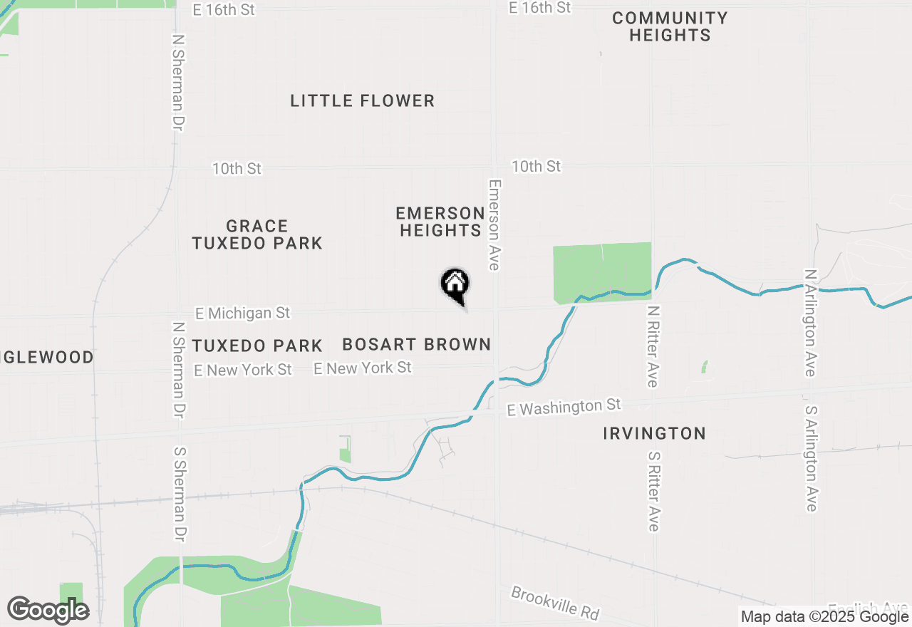 Map of 5009 E Michigan Street, Indianapolis, IN 46201