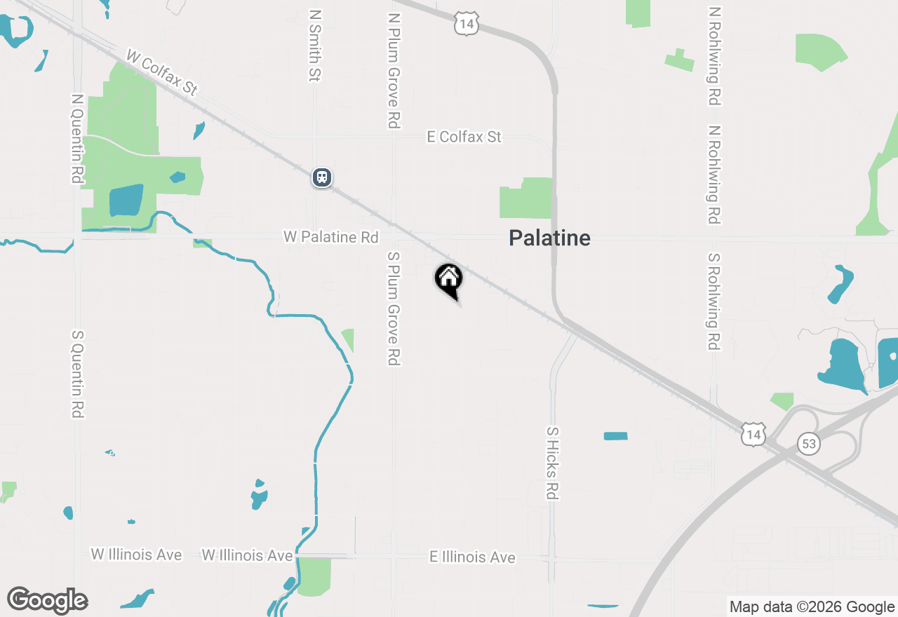 Map of 146 S Fremont Street, Palatine, IL 60067
