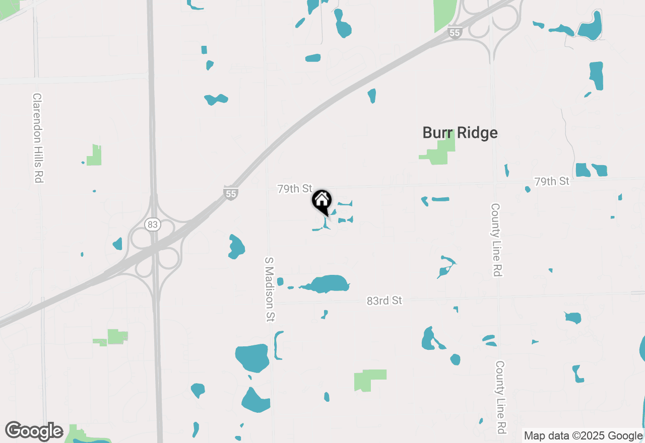 Map of 16 Lake Ridge Club Court, Burr Ridge, IL 60527