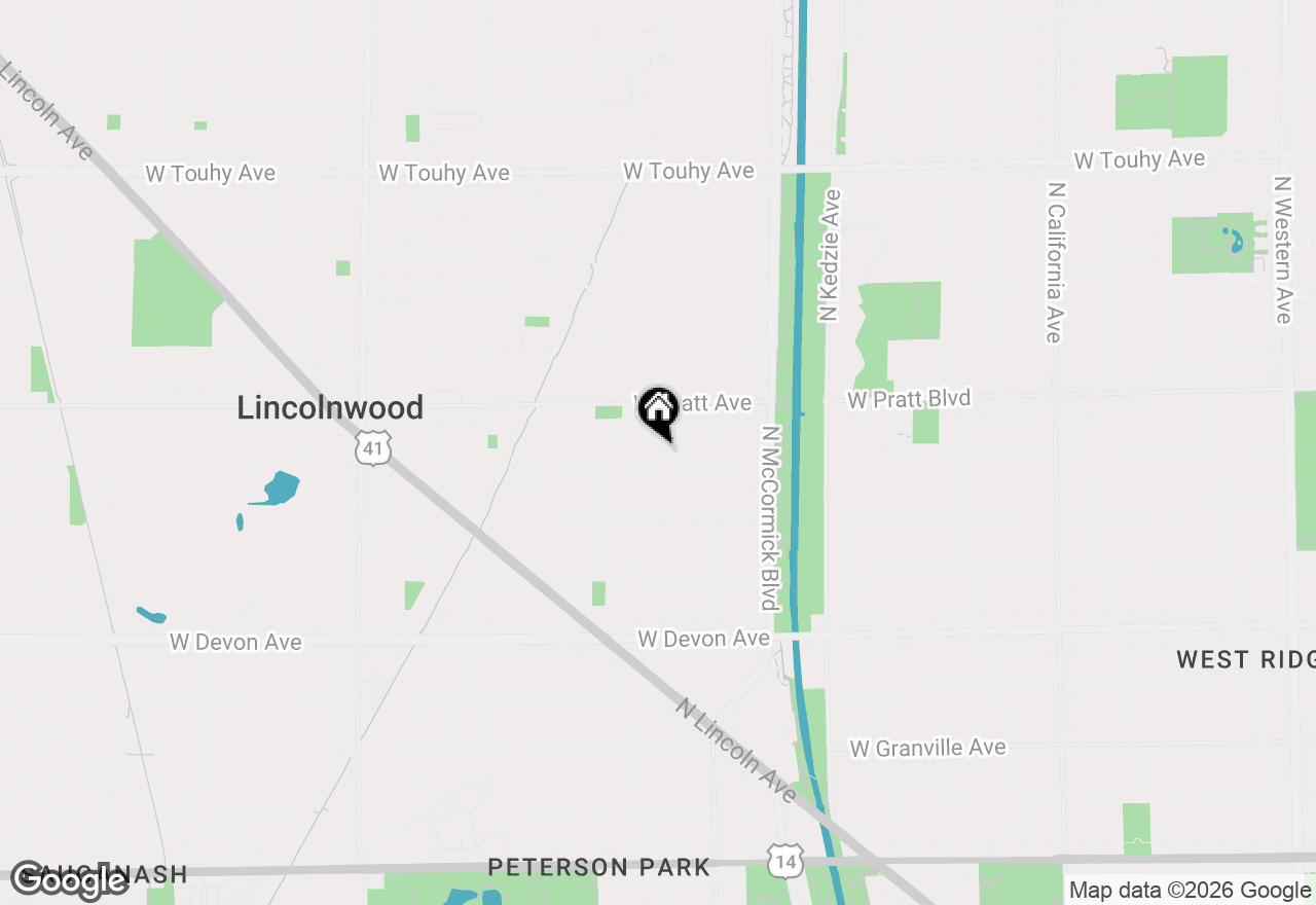 Map of 6707 N Saint Louis Avenue, Lincolnwood, IL 60712