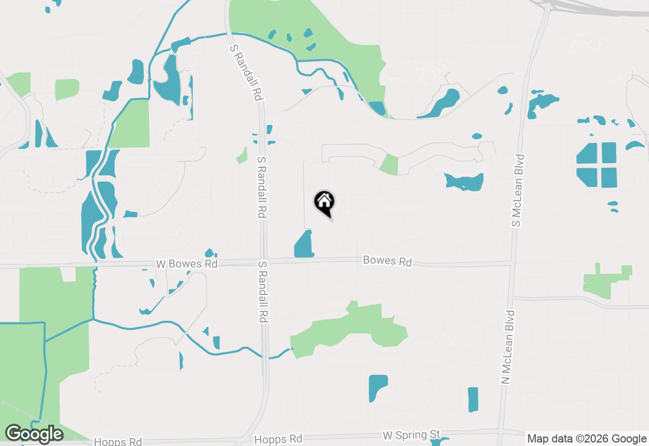 Map of 2054 Mission Hills Drive, Elgin, IL 60123