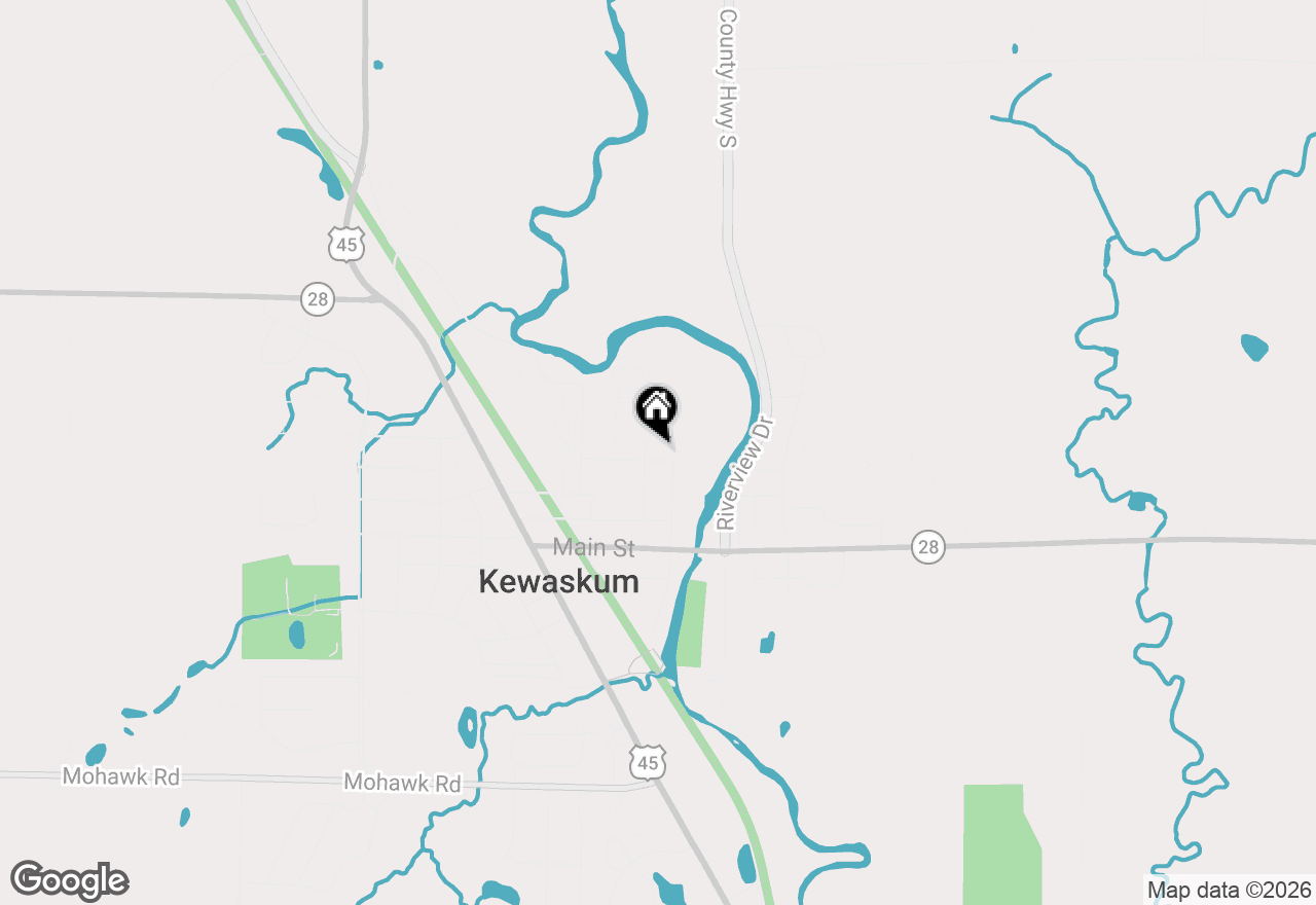 Map of 366 3rd St, Kewaskum, WI 53040