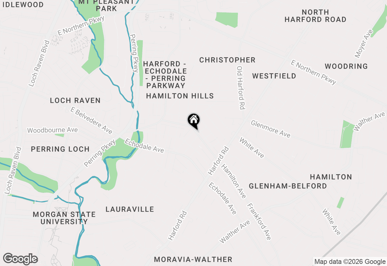 Map of 2601 Hamilton Avenue, Baltimore, MD 21214