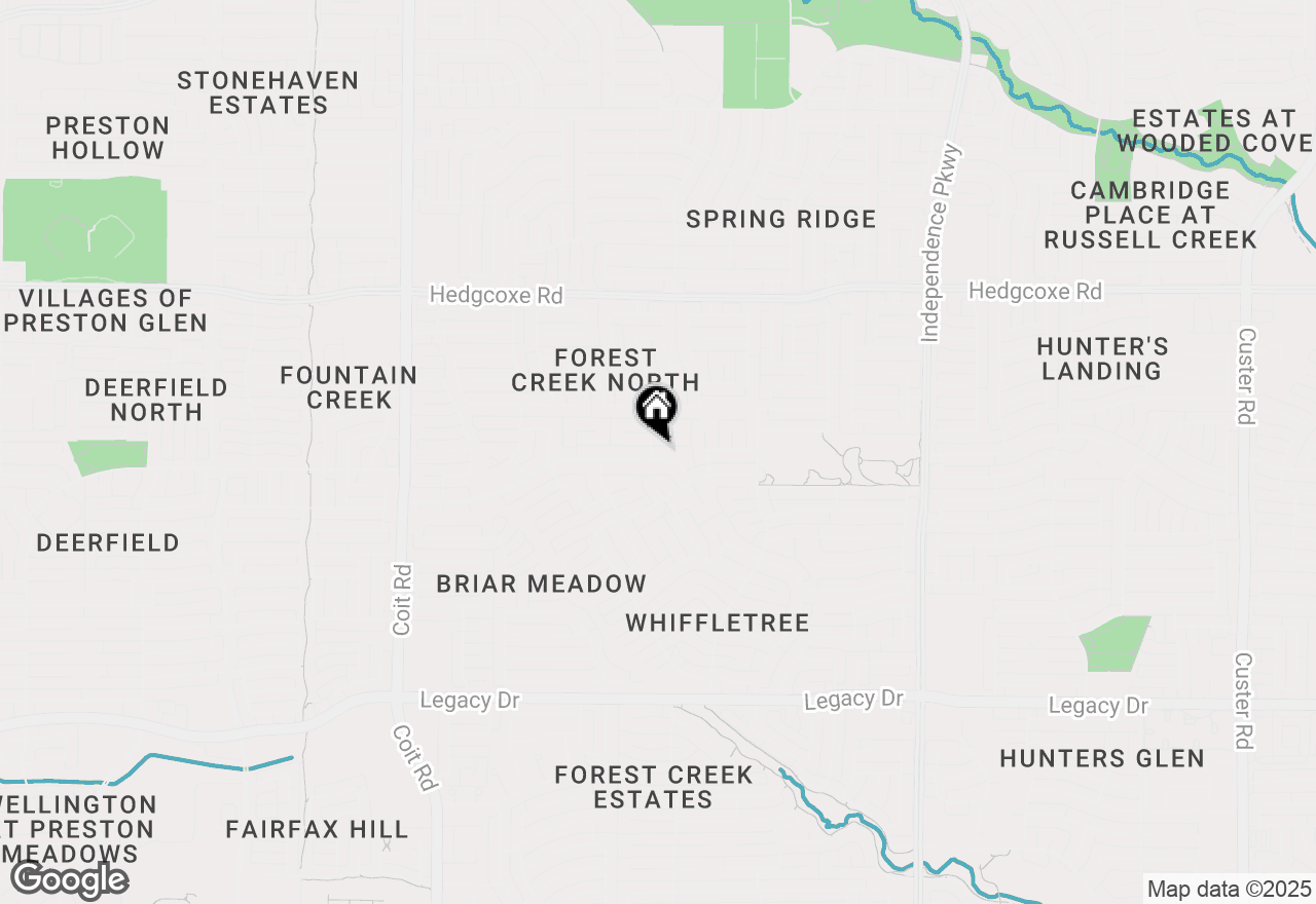 Map of 3453 Hearst Castle Way, Plano, TX 75025