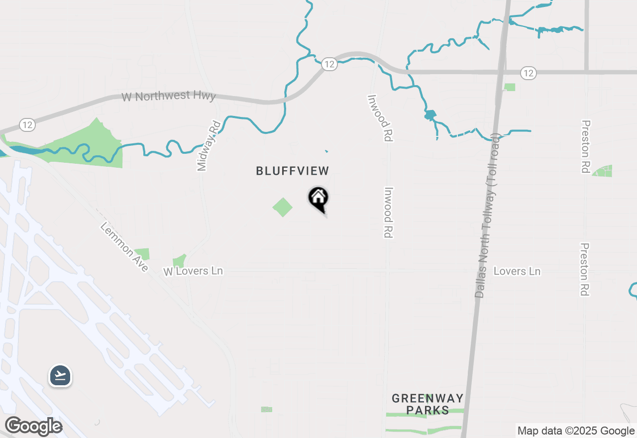 Map of 4814 W Hanover Avenue, Dallas, TX 75209
