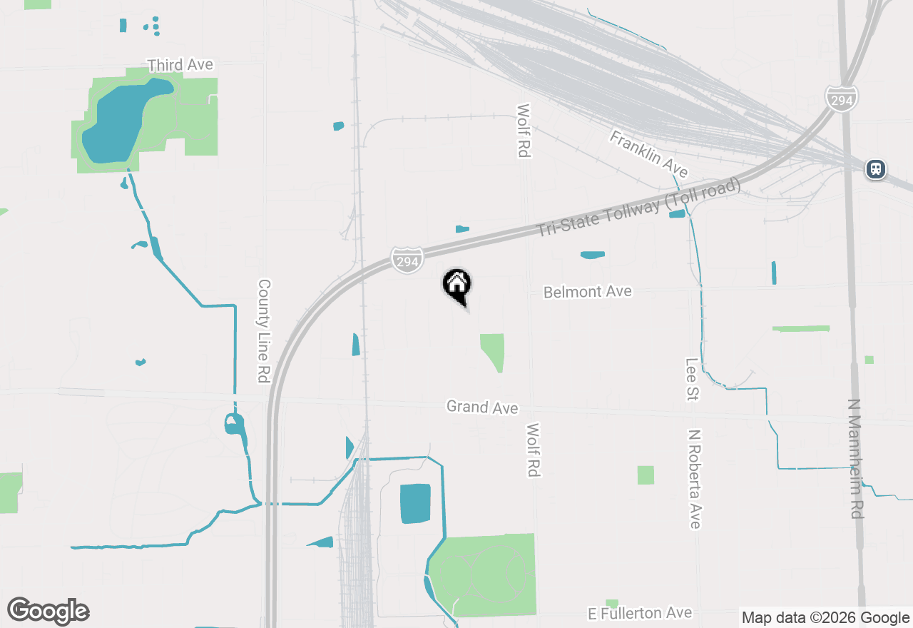 Map of 3129 Derrough Avenue, Melrose Park, IL 60164