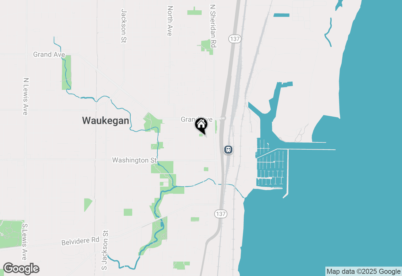 Map of 126-128 N Genessee Street, Waukegan, IL 60085