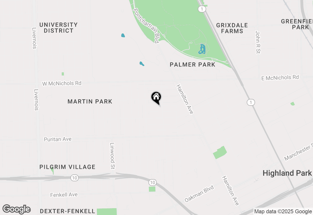 Map of 1953 Brighton Street, Detroit, MI 48203