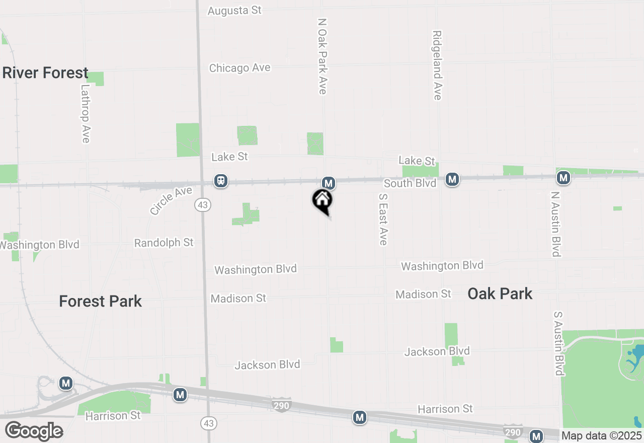 Map of 217 S Oak Park Avenue, Oak Park, IL 60302