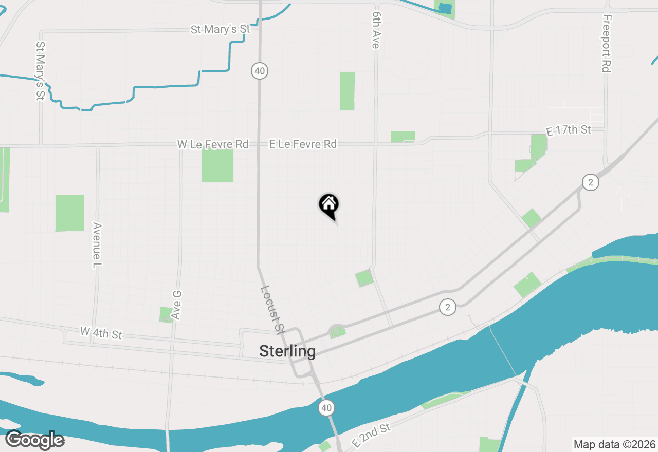 Map of 312 E 11th Street, Sterling, IL 61081