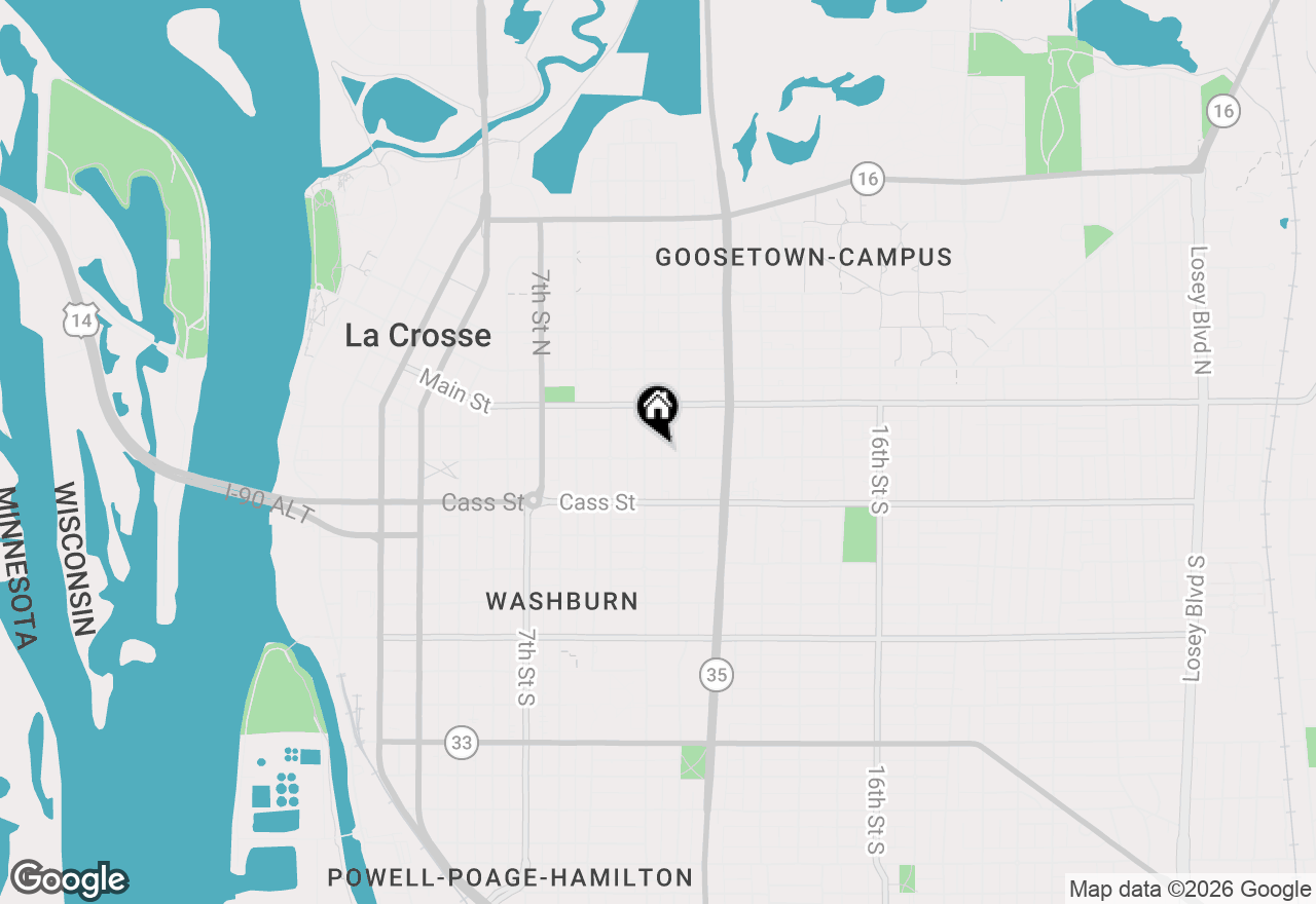 Map of 1009-1011 King St, La Crosse, WI 54601