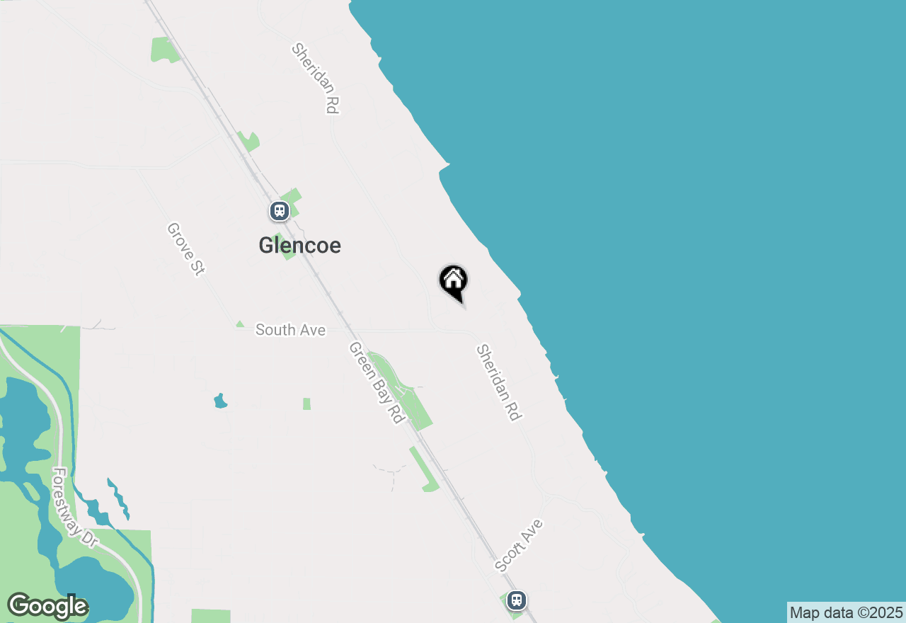 Map of 443 Sheridan Road, Glencoe, IL 60022