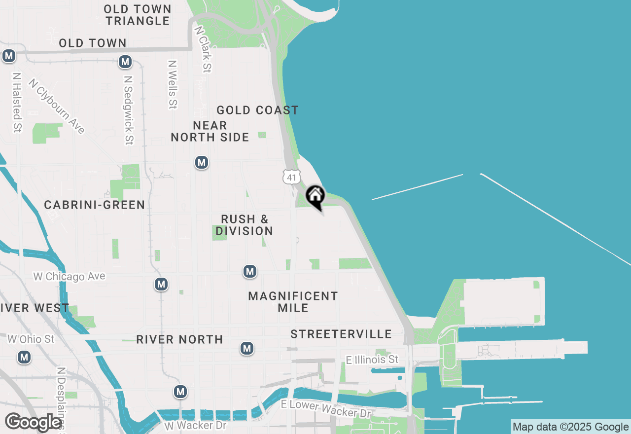 Map of 190 E Walton Place #603, Chicago, IL 60611