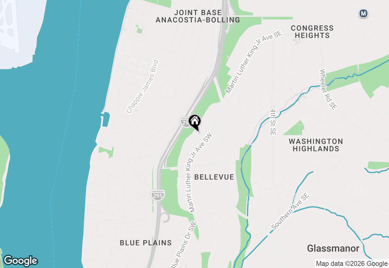 Map of 3980 2nd Street Sw, Washington, DC 20032