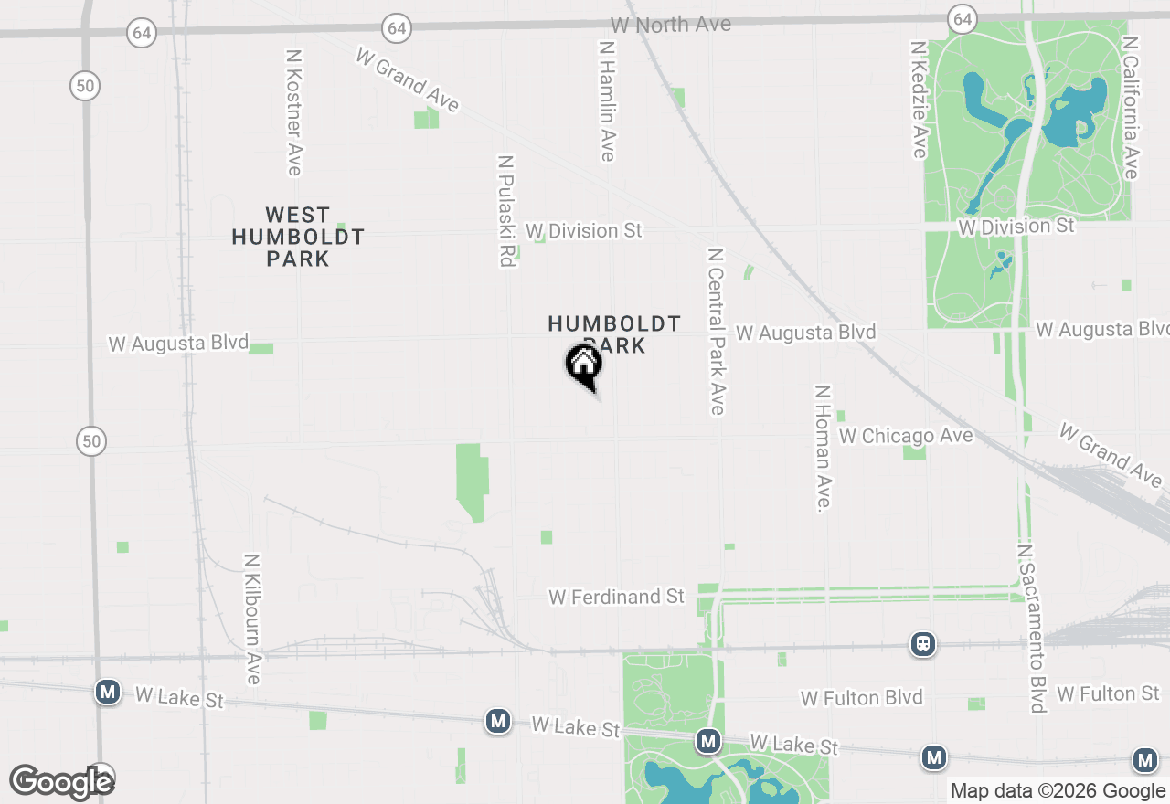 Map of 842 N Avers Avenue #2, Chicago, IL 60651